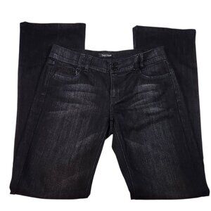 Women's White House Market Black Bling Boot Leg Denim Jeans Size 6 R Noir